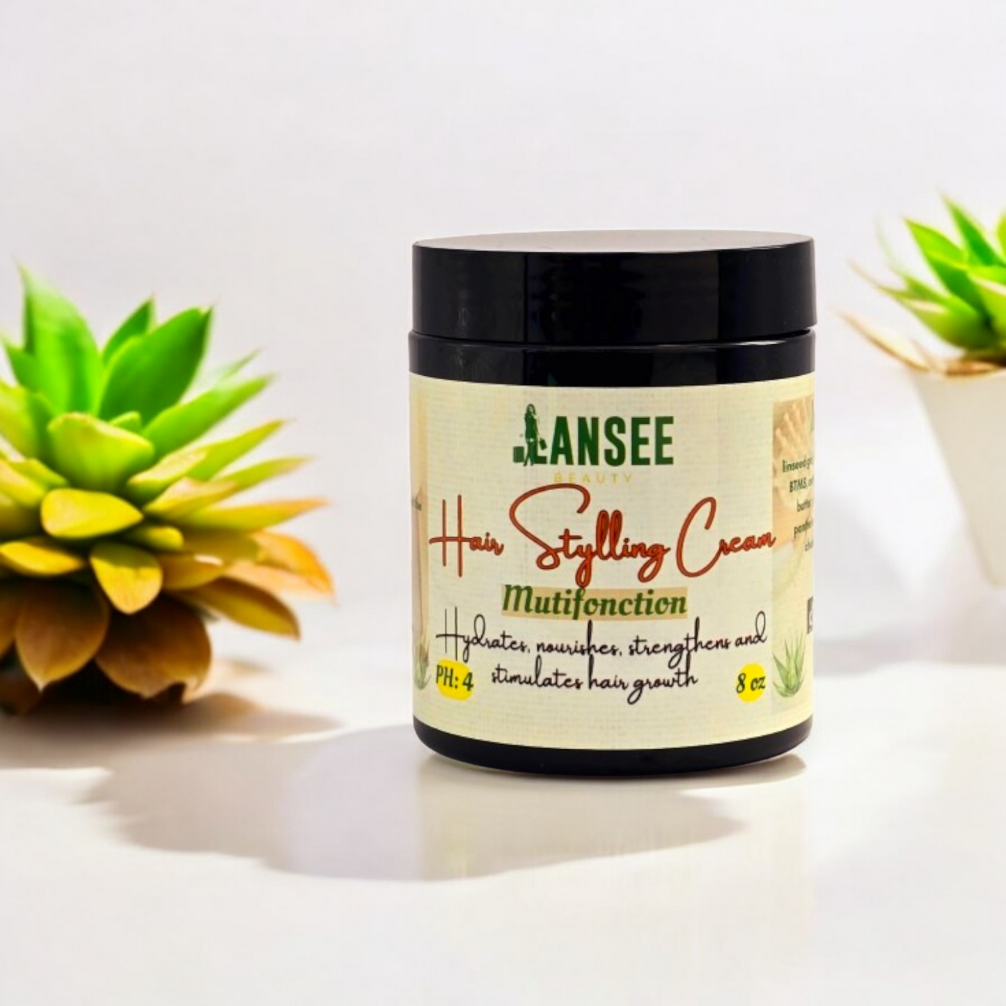 – Hydrating Styling Cream 
Deep hydration for soft, manageable, and naturally beautiful hair. Perfect for dry, tangled, or hard-to-style hair.